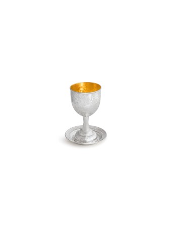 Superbe gobelet à vin en argent sterling martelé, cadeaux de Pâque, Israël