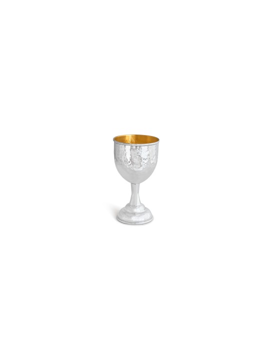 Superbe gobelet à vin en argent sterling martelé, cadeaux de Pâque, Israël