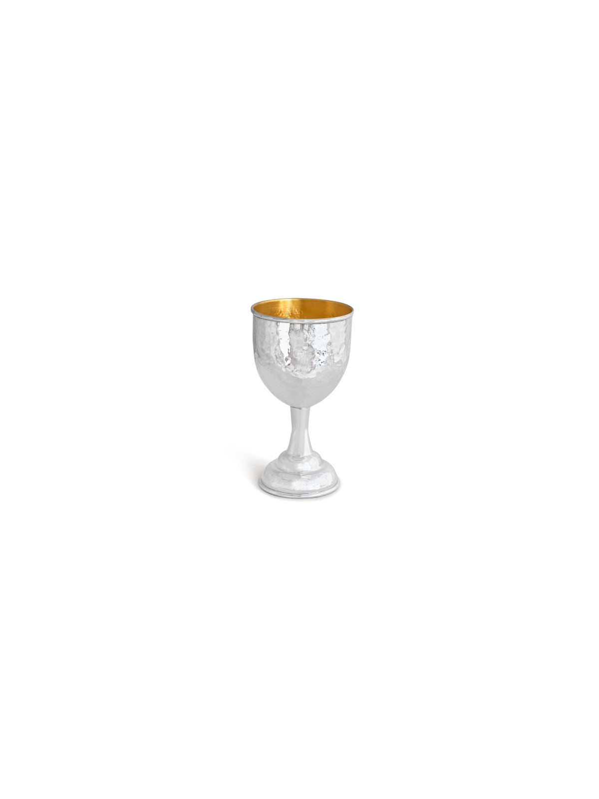 Superbe gobelet à vin en argent sterling martelé, cadeaux de Pâque, Israël