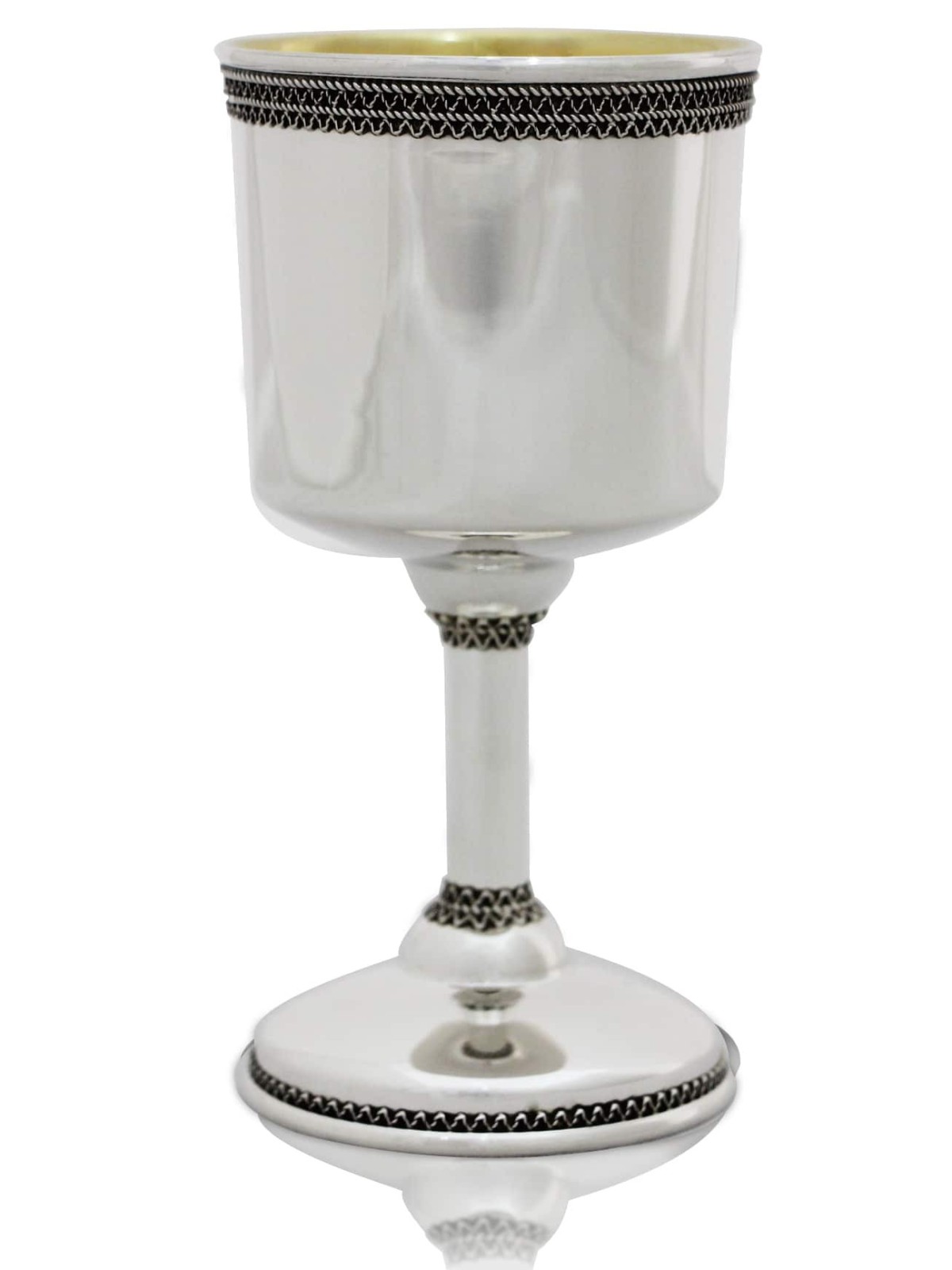 Sterling Silver Classic Kiddush Cup Custom , Cadeaux de Pâque , Israélien