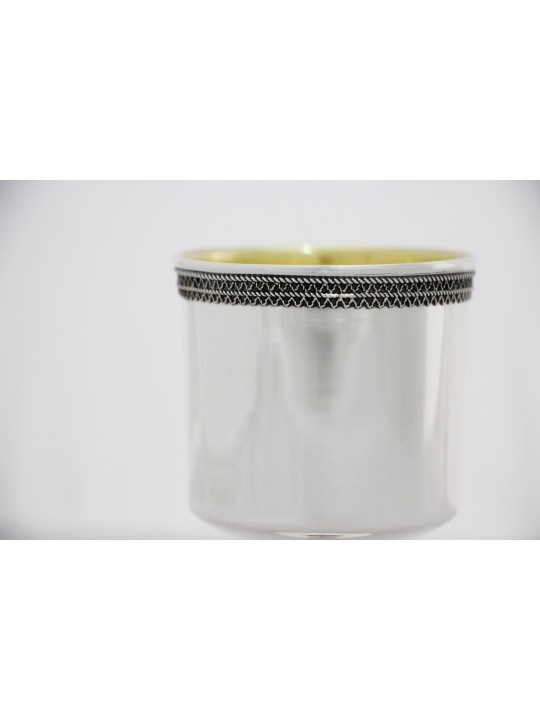 Sterling Silver Classic Kiddush Cup Custom , Cadeaux de Pâque , Israélien