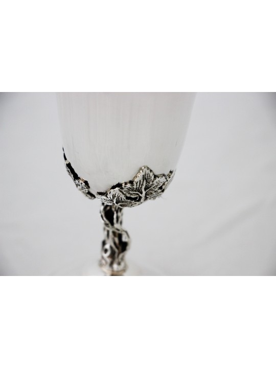 Gobelet à vin en argent sterling inspiré de la nature, cadeaux de Pâque, israélien