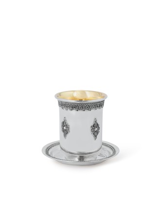 Ensemble de Kiddouch avec décoration traditionnelle en filigrane, cadeaux de Pâque, est