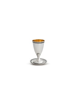 Traditional Kiddush Cup with Filigree , Passover Gifts , Israeli Judai