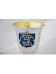 Coupe de Kiddush en argent sterling en émail martelé, coupes de Kiddush modernes, est