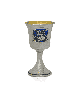 Coupe de Kiddush avec des couleurs d'émail personnalisées de jambe, tasses de Kiddush modernes, est