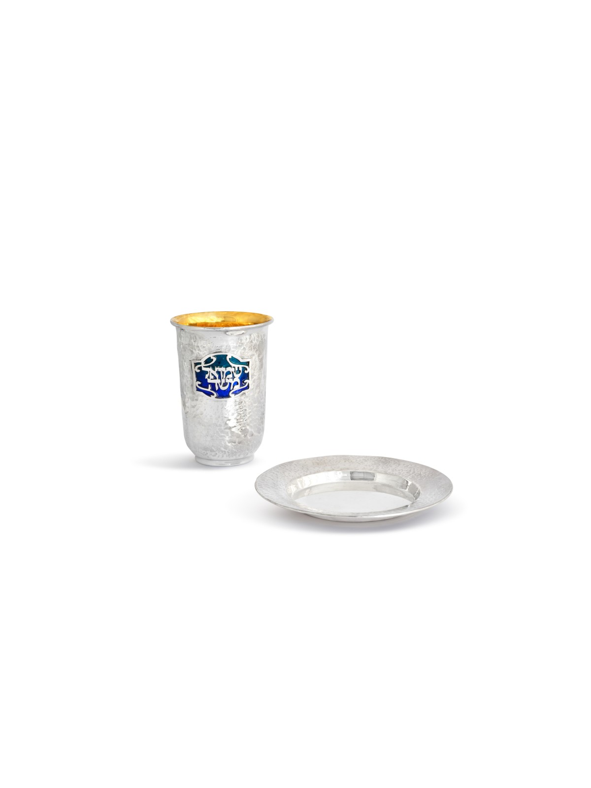 Ensemble de Kiddush en argent sterling personnalisé 925, tasses de Kiddush modernes, israélien