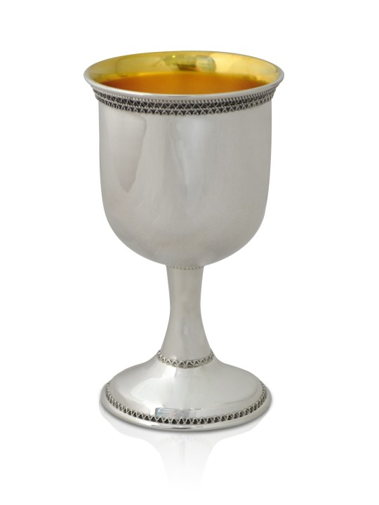Kiddush Cup 925 Sterling Silver Yemenite filigree , Passover Gifts , I