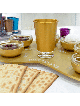 Unique Engraved Seder Plate with Removable Bowls , Aluminum Seder Plat
