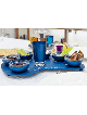 Unique Engraved Seder Plate with Removable Bowls , Aluminum Seder Plat