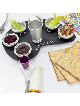 Plat fait sur commande en aluminium anodisé de Pâque de couleurs, plats en aluminium de Seder