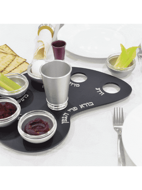 Plat fait sur commande en aluminium anodisé de Pâque de couleurs, plats en aluminium de Seder
