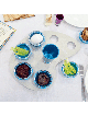 Plat fait sur commande en aluminium anodisé de Pâque de couleurs, plats en aluminium de Seder