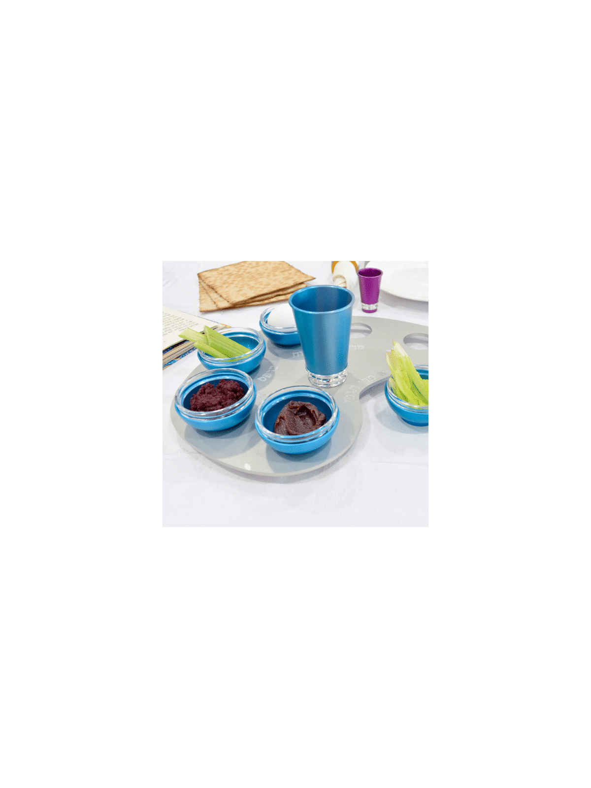 Anodized Aluminum Custom Colors Passover Plate , Aluminum Seder Plates