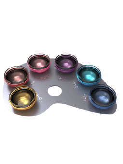 Plaque de Seder de Pâque avec un ensemble de 6 Coas colorés, Pl de Seder en aluminium