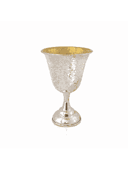 Bel et élégant ensemble de Kiddouch martelé, cadeaux de Pâque, Ju israélien