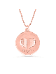 Personalized Folding Heart Gold Pendant , Tu B'Av Gifts , Israeli Juda