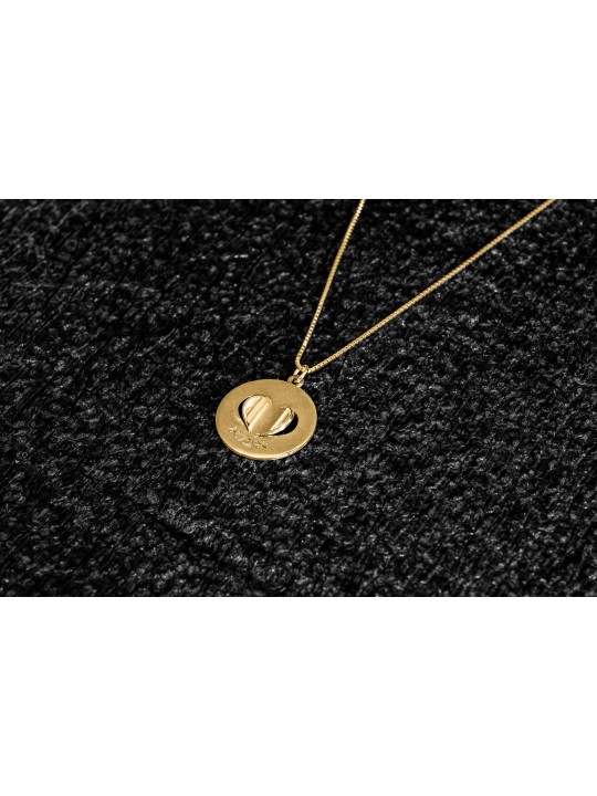 Personalized Folding Heart Gold Pendant , Tu B'Av Gifts , Israeli Juda