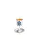 Unique Kiddush Cup With Enamel Blessing , Modern Kiddush Cups , Israel