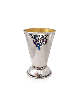 Kiddush Cup Decorated With Colorful Grapes Rim , Modern Kiddush Cups ,