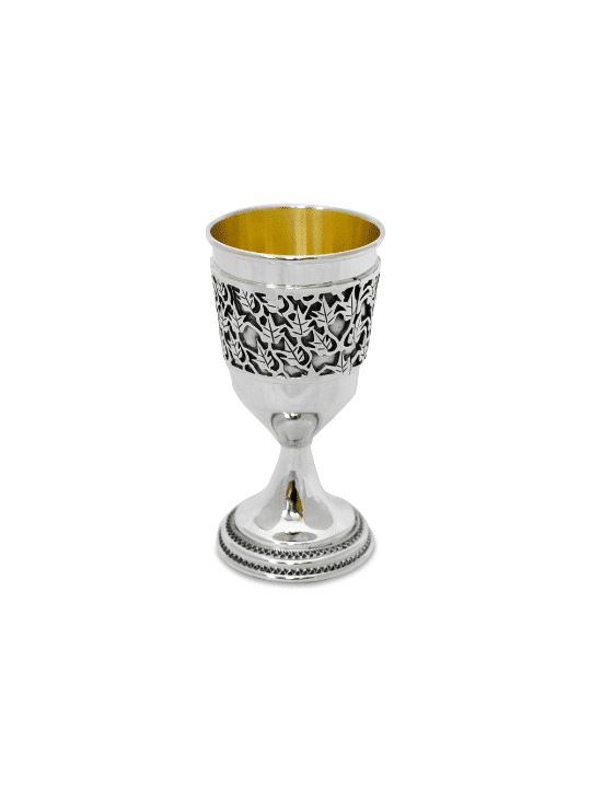 Coupe de Kiddouch avec motif de feuilles découpées, cadeaux de Pâque, judaïque israélien