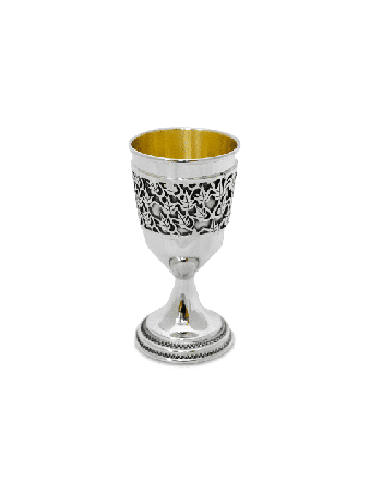 Coupe de Kiddouch avec motif de feuilles découpées, cadeaux de Pâque, judaïque israélien