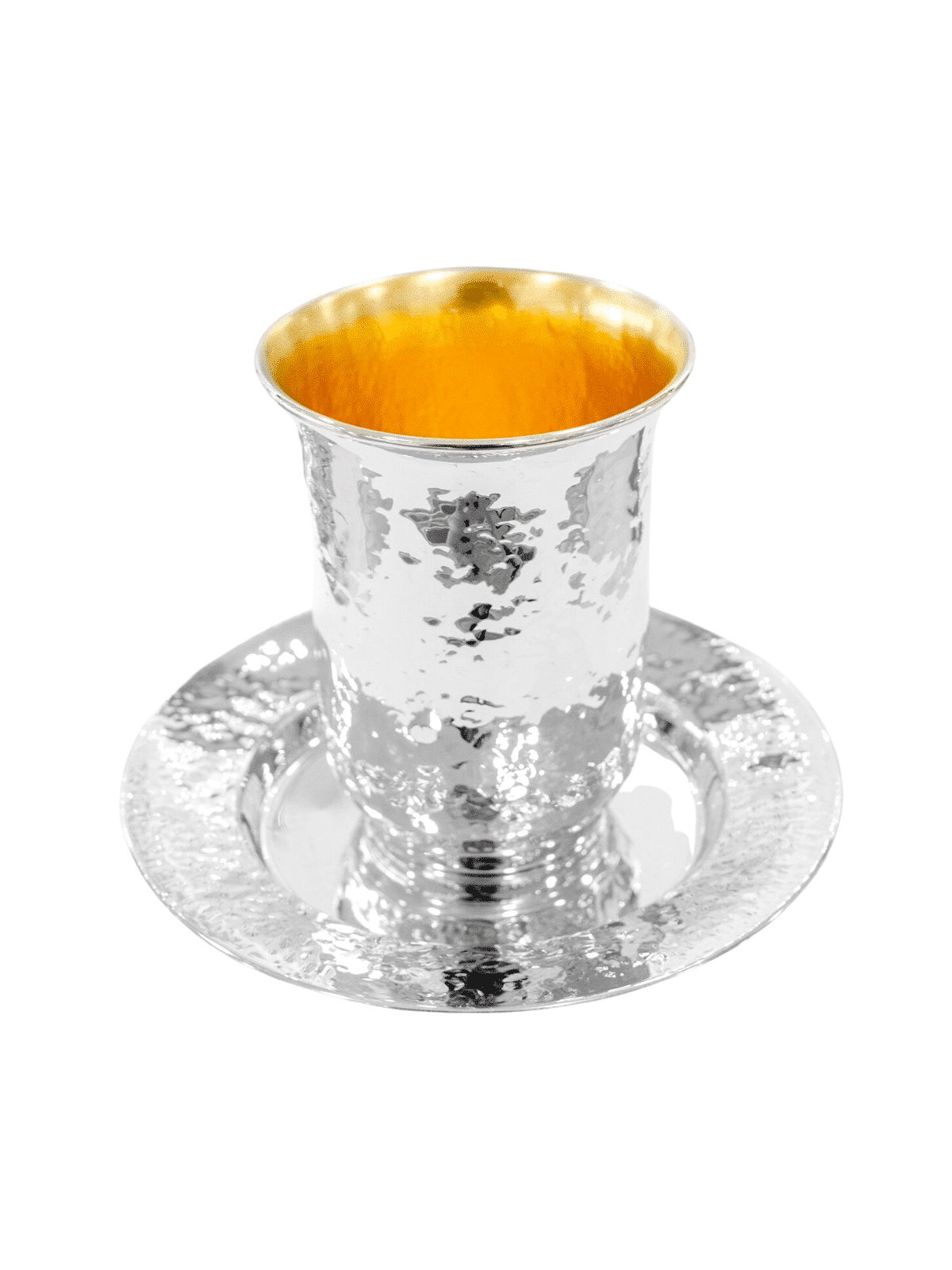 Coupe de Kiddouch martelée en argent sterling, cadeaux de Pâque, judaïque israélien