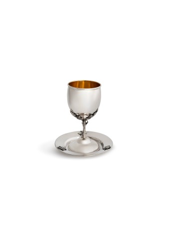 Coupe de Kiddush en argent sterling en forme de feuille naturelle, cadeaux de Pâque, Isra