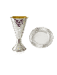 Coupe de Kiddouche martelée avec motifs de raisin, coupes de Kiddouche modernes, Israël