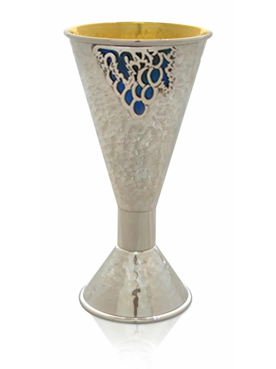 Coupe de Kiddouche martelée avec motifs de raisin, coupes de Kiddouche modernes, Israël