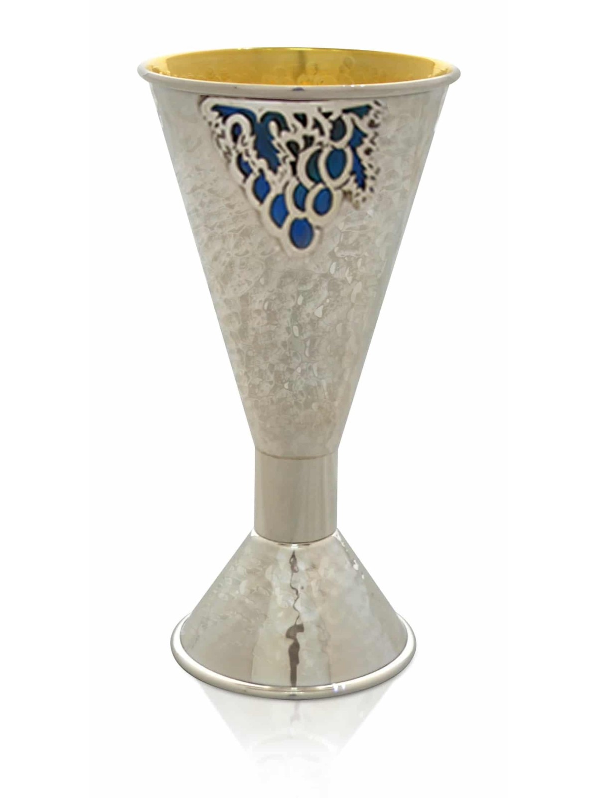 Coupe de Kiddouche martelée avec motifs de raisin, coupes de Kiddouche modernes, Israël