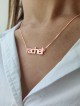 Collier en or 14 carats à la mode 3D avec nom personnalisé, cadeaux Tu B'Av, israélien
