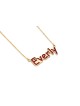 Pendentif nom en or 14 carats avec émail coloré, colliers nom colorés,