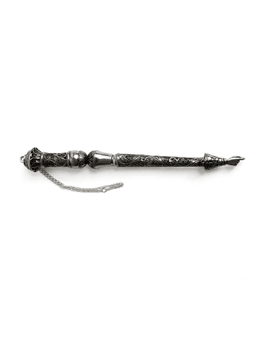 Pointeur de Torah antique en argent pur pour Bar Mit, Torah traditionnelle