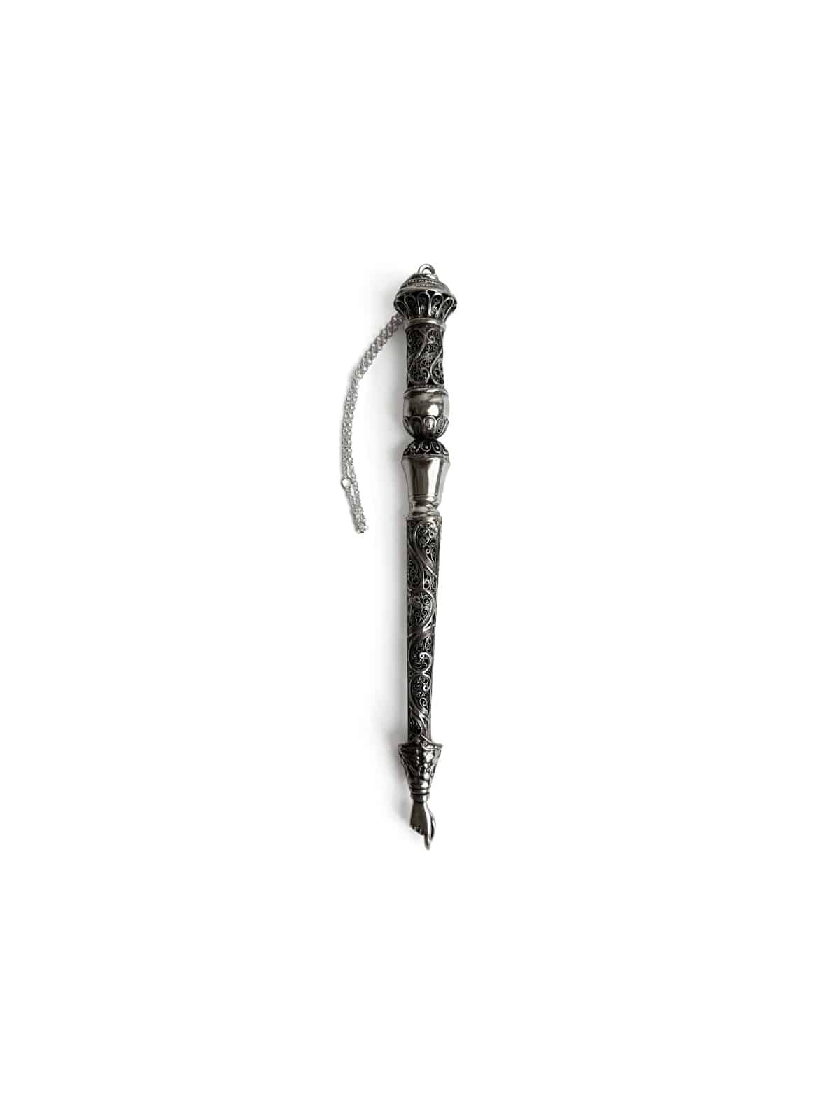 Pointeur de Torah antique en argent pur pour Bar Mit, Torah traditionnelle