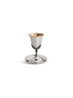 Coupe de Kiddouch en argent sterling nature unique, cadeaux de Pâque, J israélien