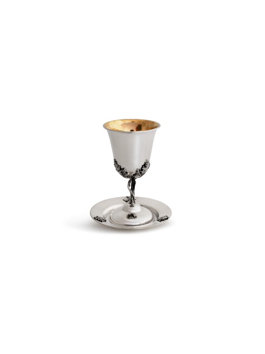 Coupe de Kiddouch en argent sterling nature unique, cadeaux de Pâque, J israélien