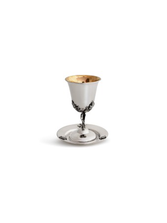 Unique Nature Sterling Silver Kiddush Cup , Passover Gifts , Israeli J
