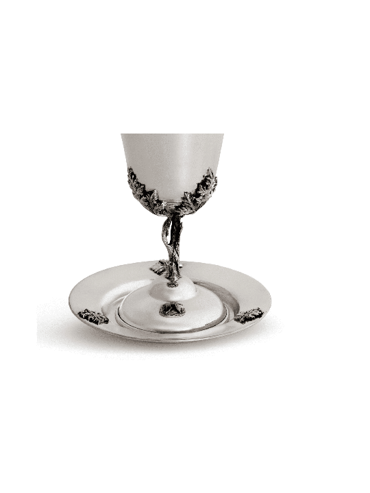 Unique Nature Sterling Silver Kiddush Cup , Passover Gifts , Israeli J