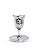 Tasse de Kiddush émaillée sur mesure en argent sterling, tasses de Kiddush modernes, est