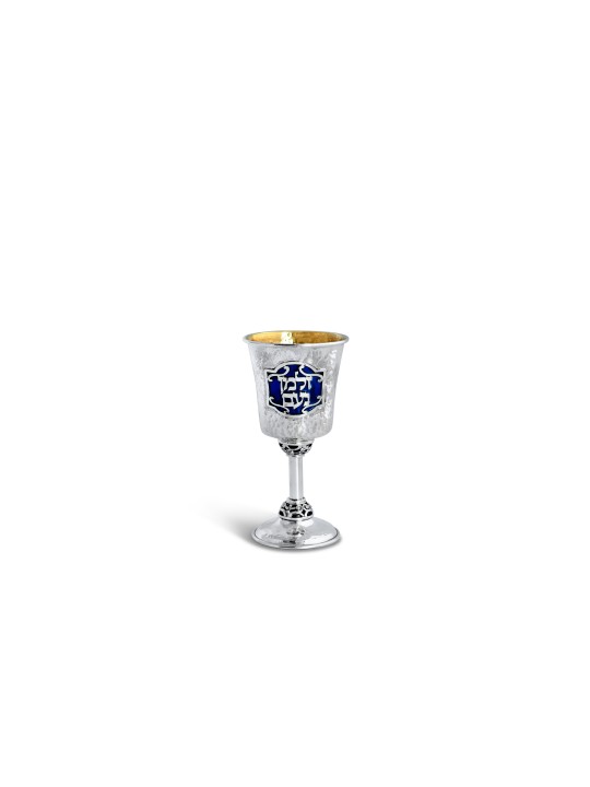 Tasse de Kiddush émaillée sur mesure en argent sterling, tasses de Kiddush modernes, est