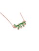 Colorful 14K Gold Enameled Hebrew Name Necklace , Colorful Name Neckla