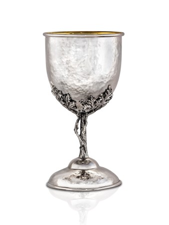 Coupe de Kiddouch spéciale en argent sterling martelé, cadeaux de Pâque, Israël