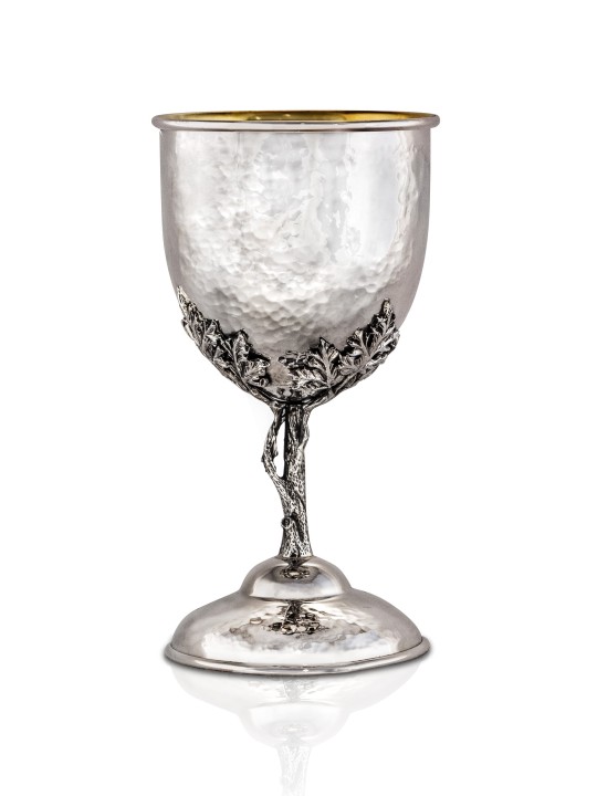 Coupe de Kiddouch spéciale en argent sterling martelé, cadeaux de Pâque, Israël