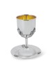 Coupe de Kiddouch en argent sterling lourd inspirée de la nature, cadeaux de Pâque, I