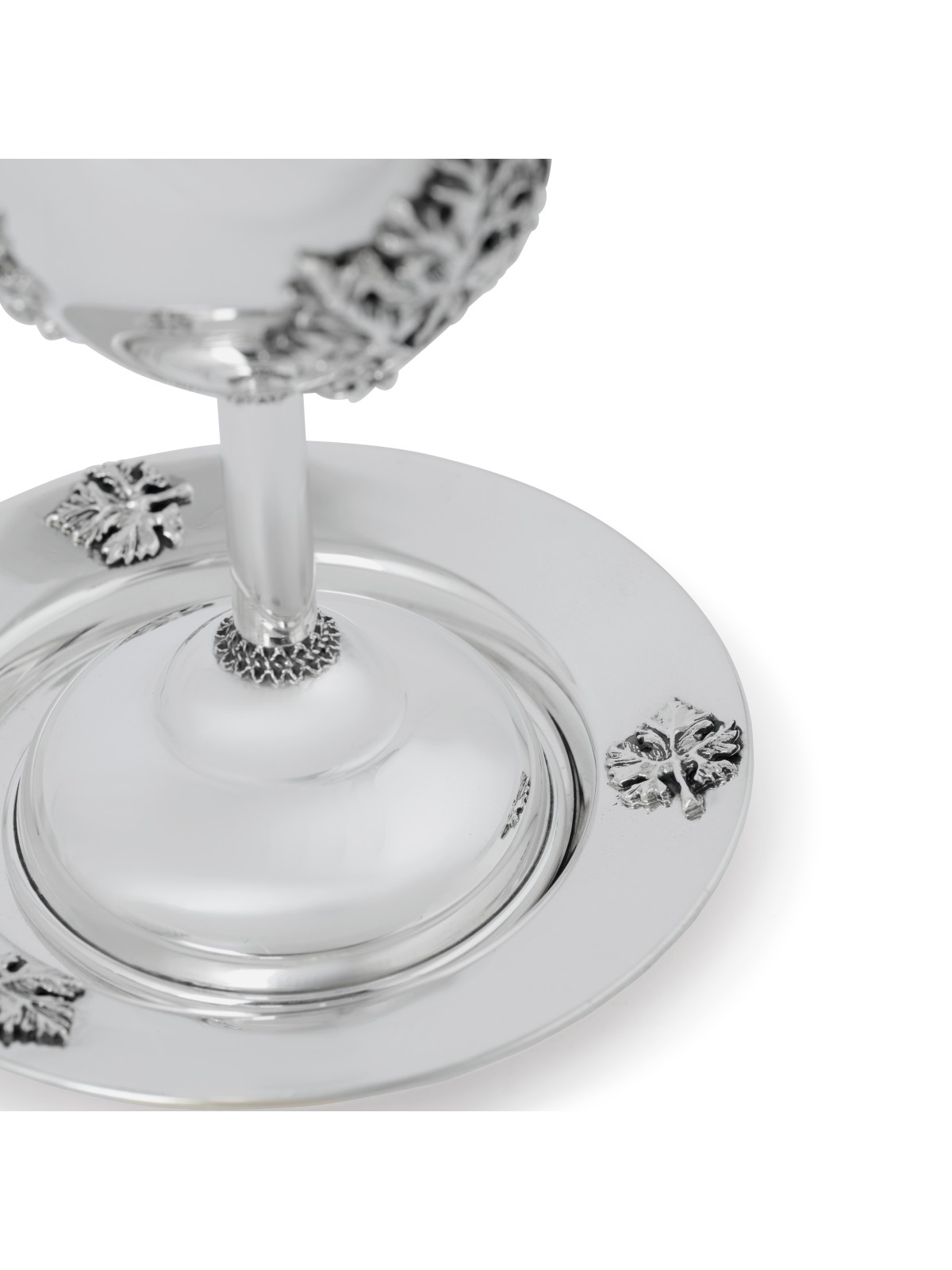 Coupe de Kiddouch en argent sterling lourd inspirée de la nature, cadeaux de Pâque, I