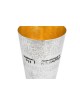 Tasse de Kiddouch martelée en argent sterling avec nom personnalisé, cadeaux de Pâque, est