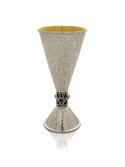 Verre à vin en argent avec pierres d'améthyste naturelles, cadeaux de Pâque, Isra