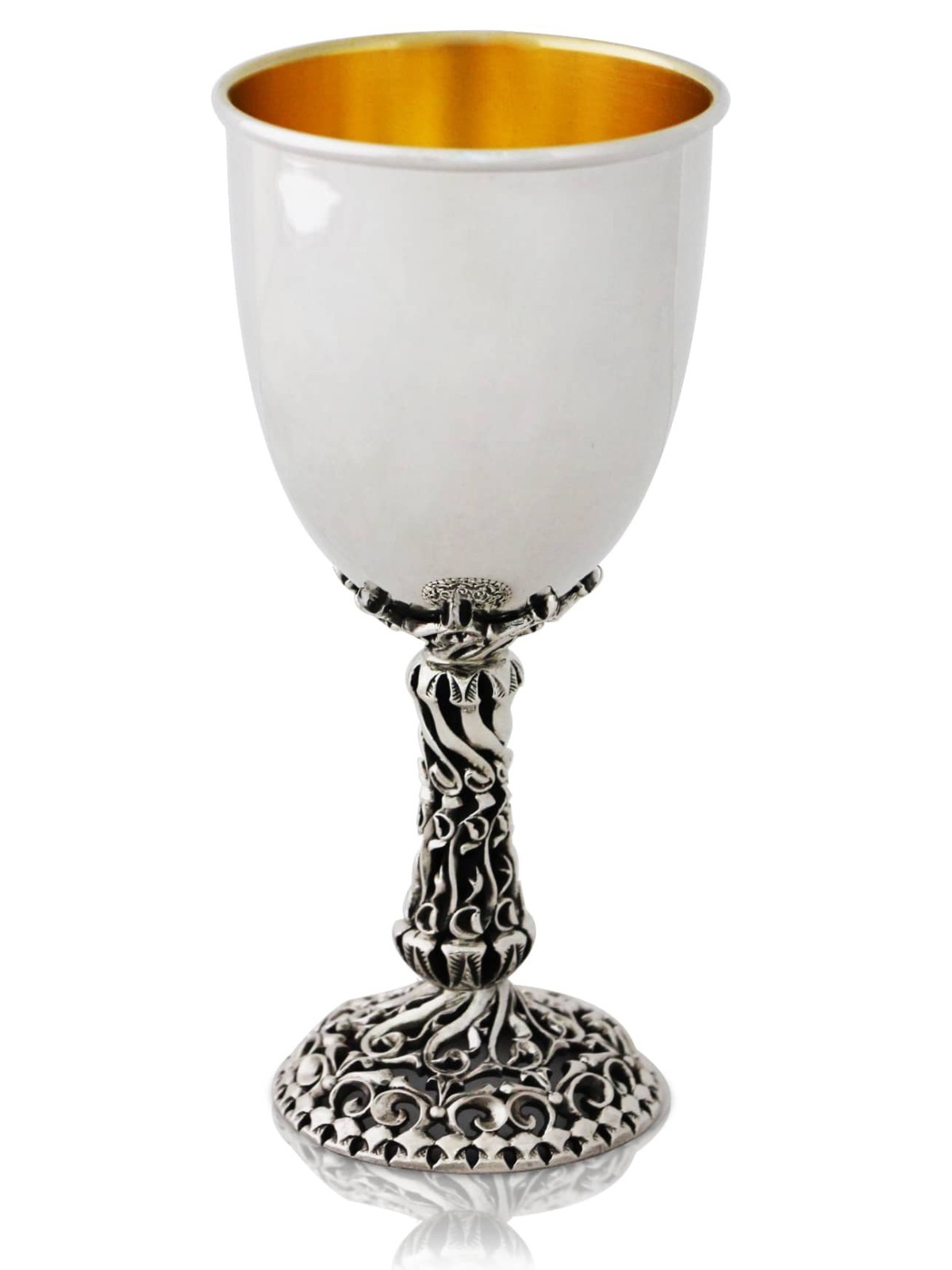Gobelet à vin Kiddush en argent sterling 925 unique, cadeaux de Pâque, Isra
