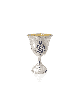 Coupe de Kiddush en argent martelé, coupes de Kiddush modernes, Judaica israélienne
